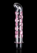 Icicles No 19 Textured Glass G-spot Vibrator - Clear/pink